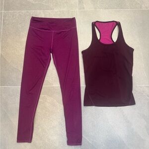 Fabletics Magenta Leggings & Tank set